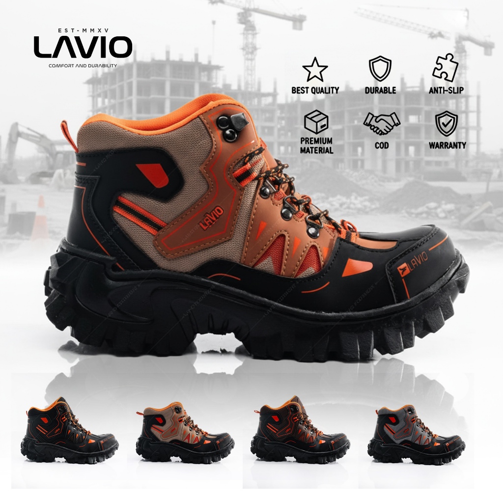 Jual Sepatu Safety Boots Pria Lavio GRADIENT | Sepatu Kerja Proyek ...