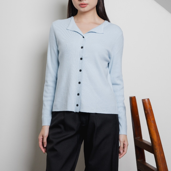 Jual ASOKA Kierra Cardi 3170 - Knit Button Korean Cardigan Long Sleeve ...