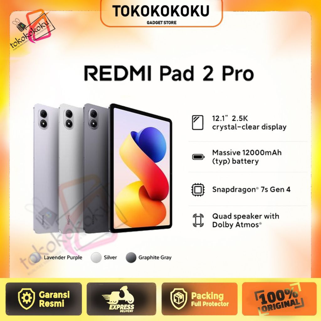 Jual XIAOMI REDMI PAD 2 PRO RAM 8/256GB | Tablet layar 12,1