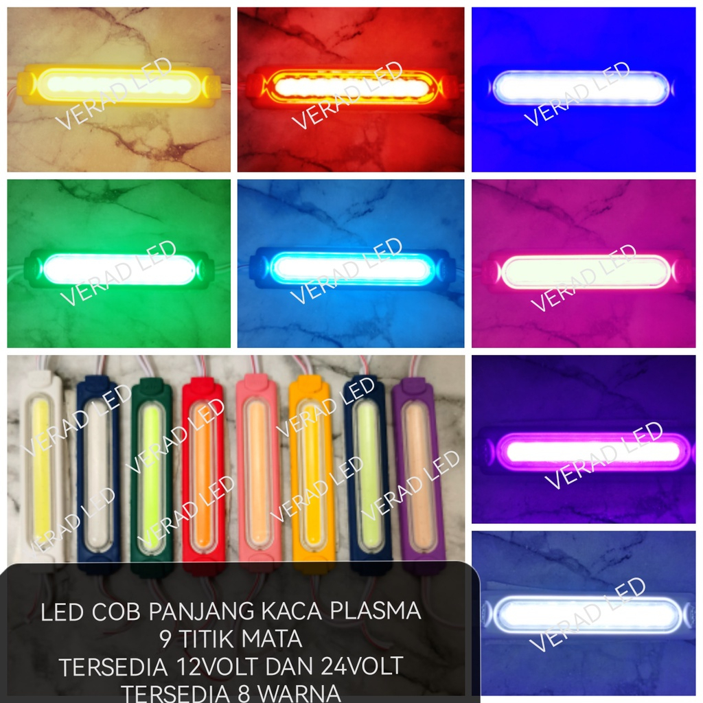 Jual Lampu Led COB plasma kaca 9 mata titik variasi kolong mobil motor ...