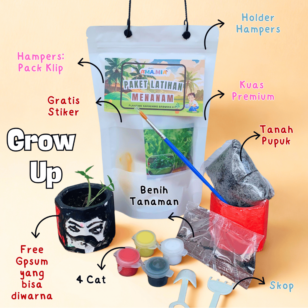 Jual Grow Up Hampers Paket Ulang Tahun Melukis Menanam DIY/Mainan ...