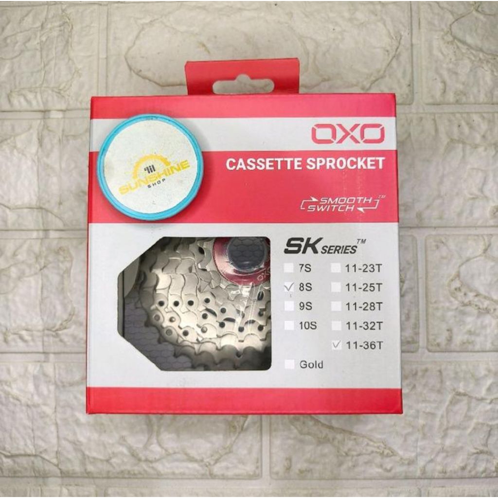 Jual Sprocket Cassette 8 Speed 11-36T OXO Gir Slup Tanpa Drat SILVER ...