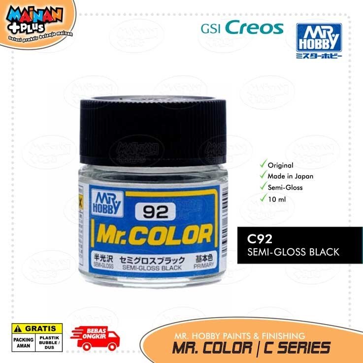 Jual Mr Color C92 Semi Gloss Black C 92 C Series Paint Cat Model Kit ...