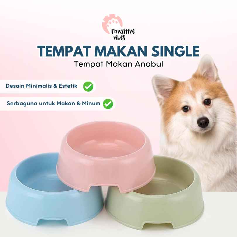 Jual Tempat Makan Hewan Single - Mangkuk Tunggal Anjing Kecil - Mangkuk ...