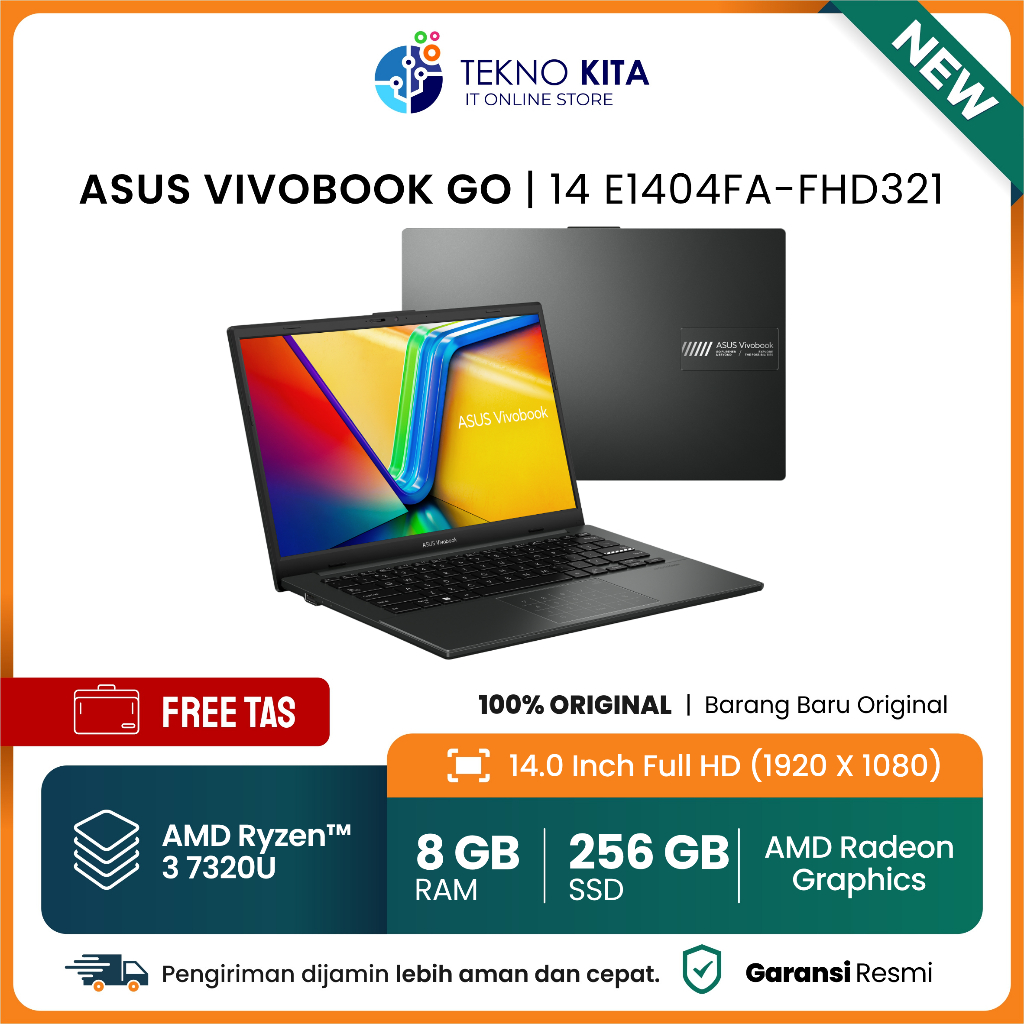 Jual ASUS VIVOBOOK GO 14 E1404FA-FHD321 - AMD RYZEN 3 7320U - 14