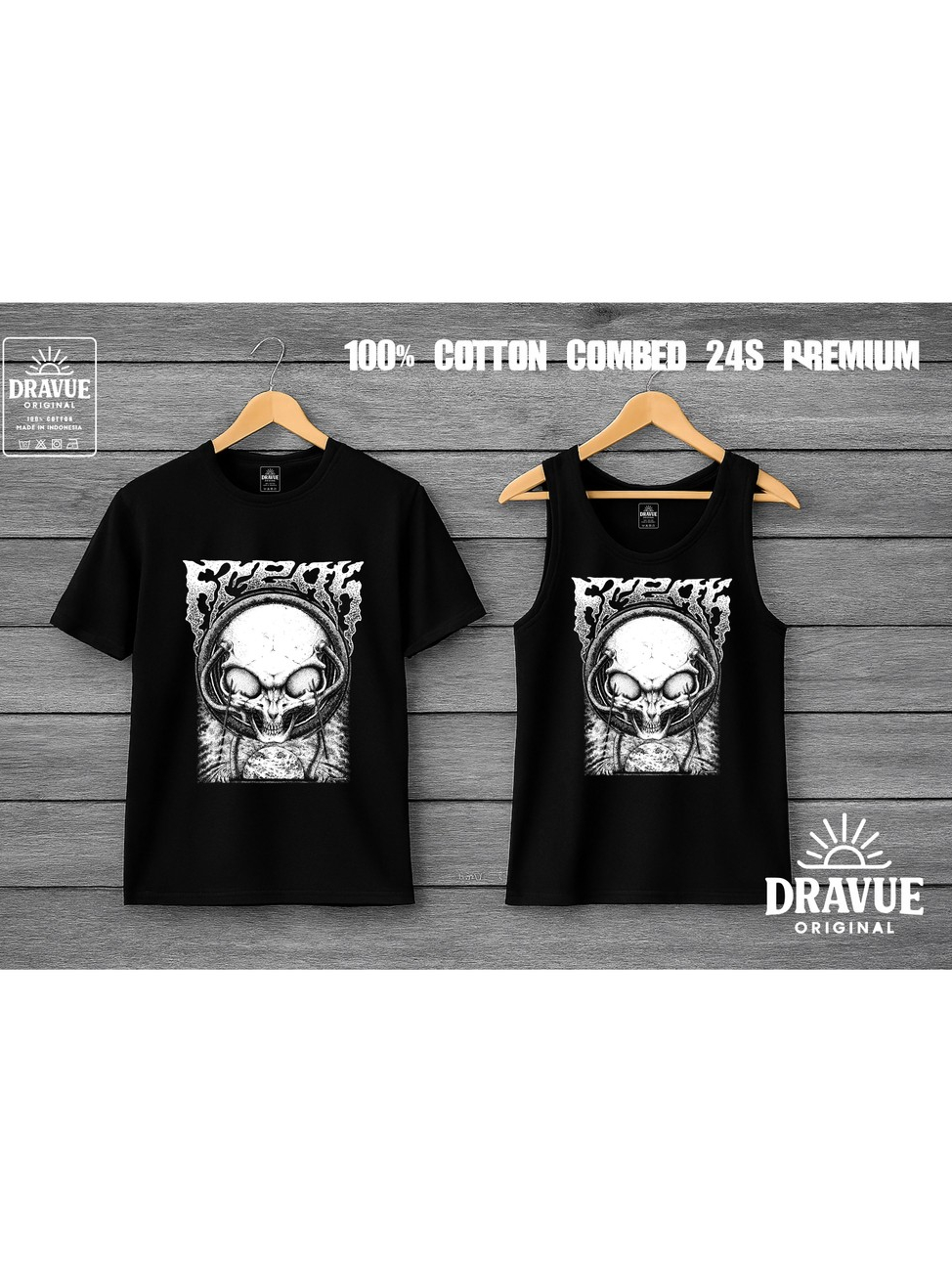 Jual FREAK MERCH Original ALIEN 100% cotton combed 24s Premium tshirt ...