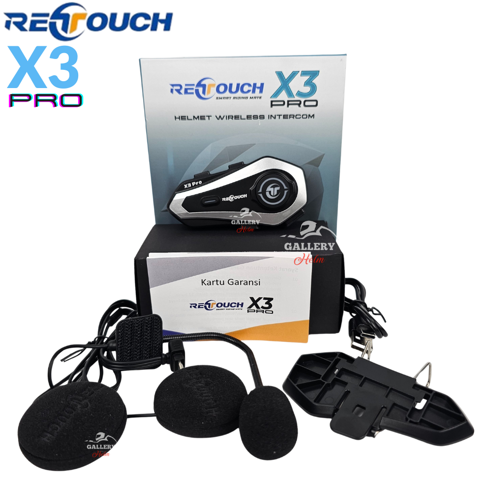 Jual RETOUCH X3 PRO INTERCOM BLUETOOTH| CALL | MUSIC SHARING + INTERCOM ...