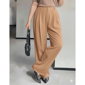 Kulot Loose Pants 332 Trousers Wanita Highwaist Jumbo Semiwool Premium Celana Kulot Wanita