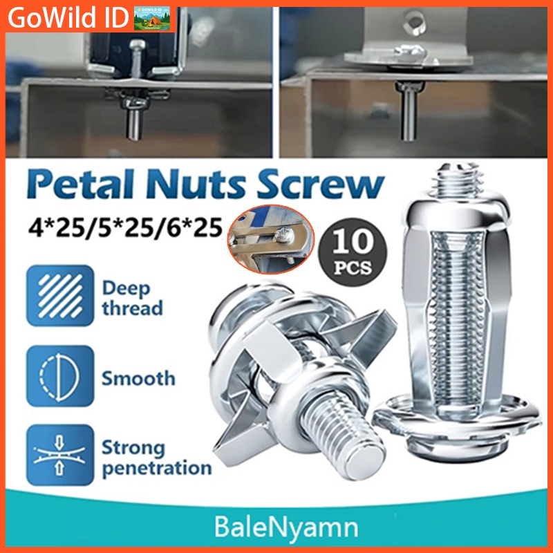 Jual 10pcs Jack Nut/Rivet Plat Metal Sekrup M4 / M5 / M6 Rivet Fiser ...