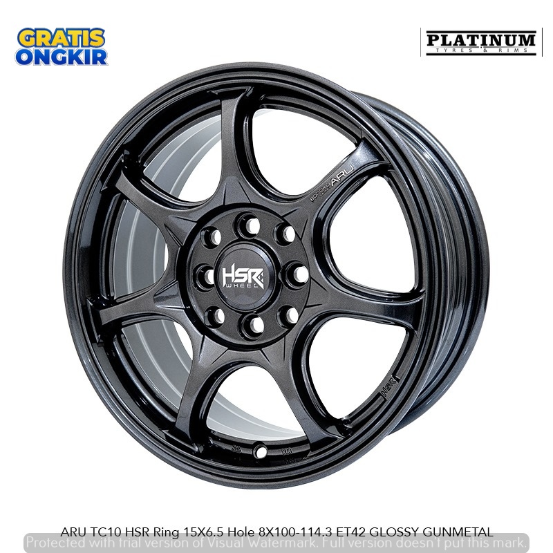 Jual Velg racing jdm hsr aru R15 pcd8x100-114,3 buat mobil vios jazz ...