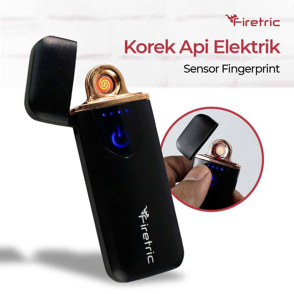 Jual Korek Api Elektrik Fingerprint Sensor LED USB Rechargeable Tanpa ...