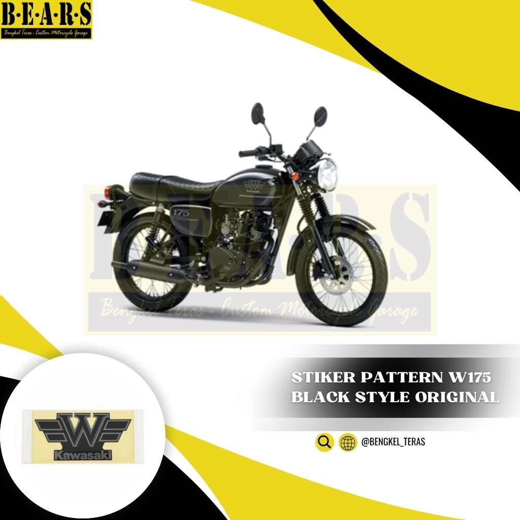 Jual Stiker Bodi Pattern Kawasaki W175 Black Style Edition Original ...