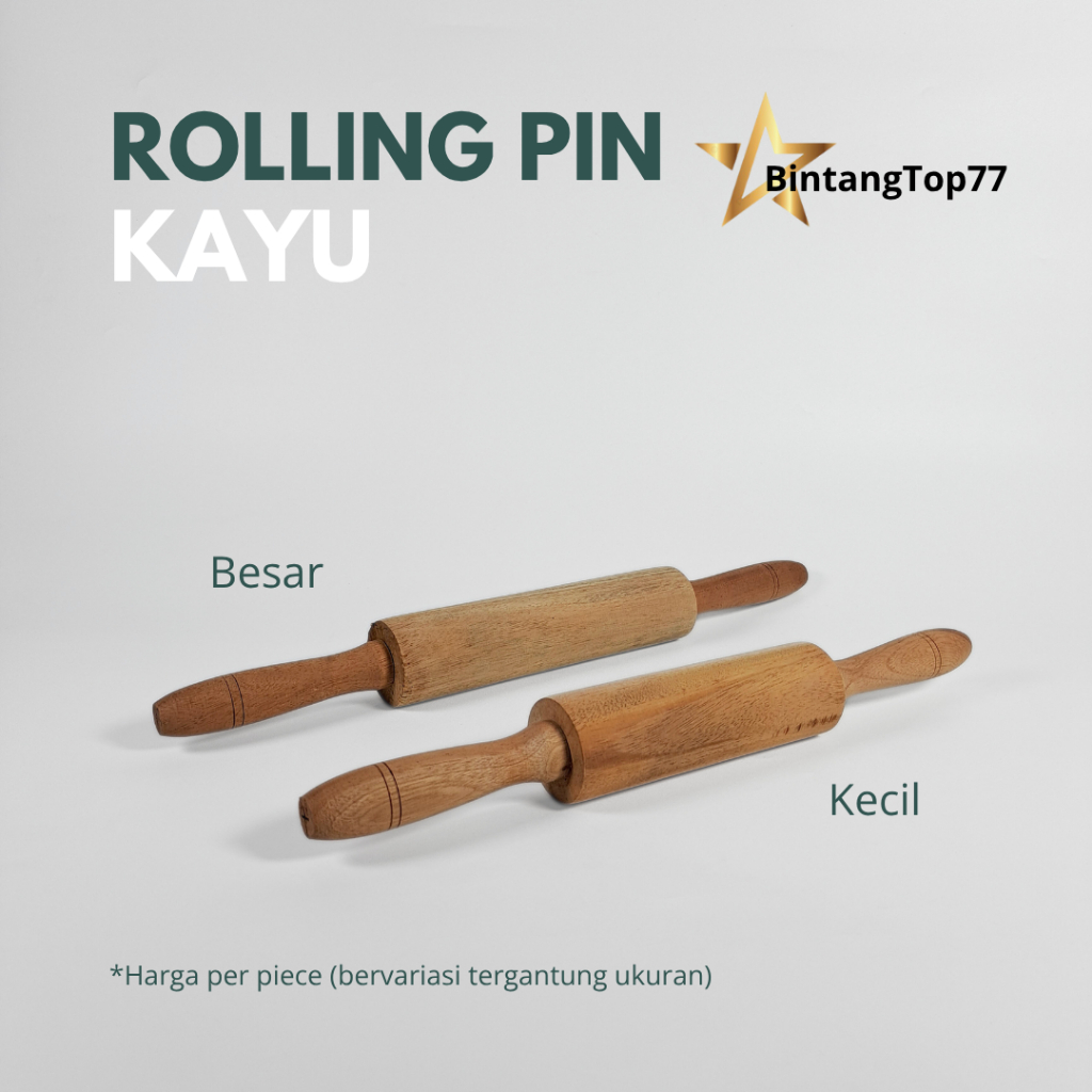 Jual Rolling Pin Kayu / Alat Roll Adonan / Penggiling Adonan Kayu ...