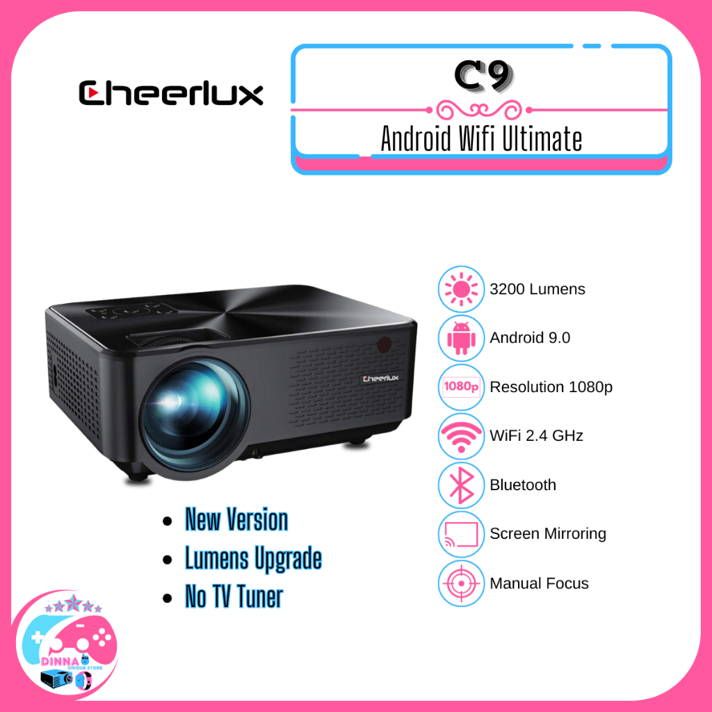 Jual CHEERLUX C9 Android WiFi Ultimate - LED Projector 3200 Lumens ...