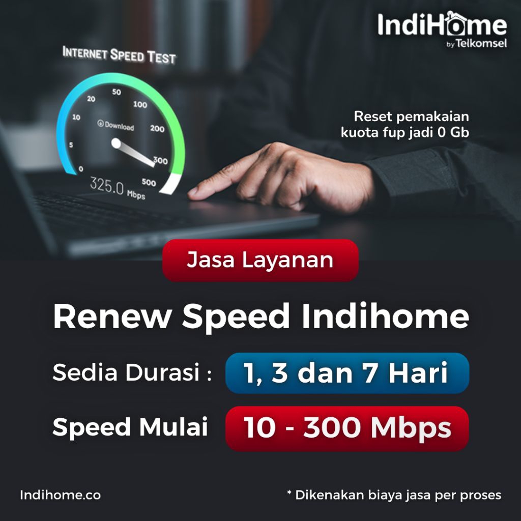 Jual Jasa Renew Speed Indihome | 10 - 300 Mbps | Reset FUP Indihome ...