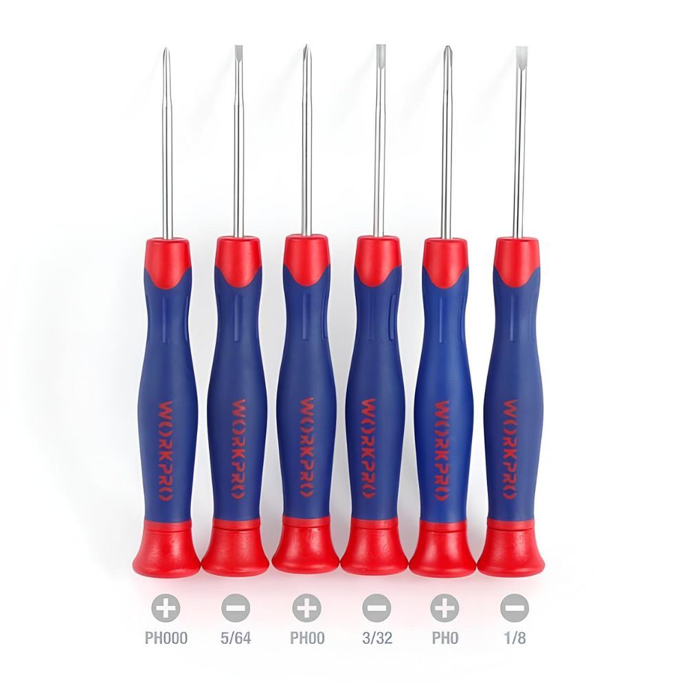 Jual 6 Pcs/Set Precission Screwdriver Set ( SAE ) WORKPRO W000802 ...
