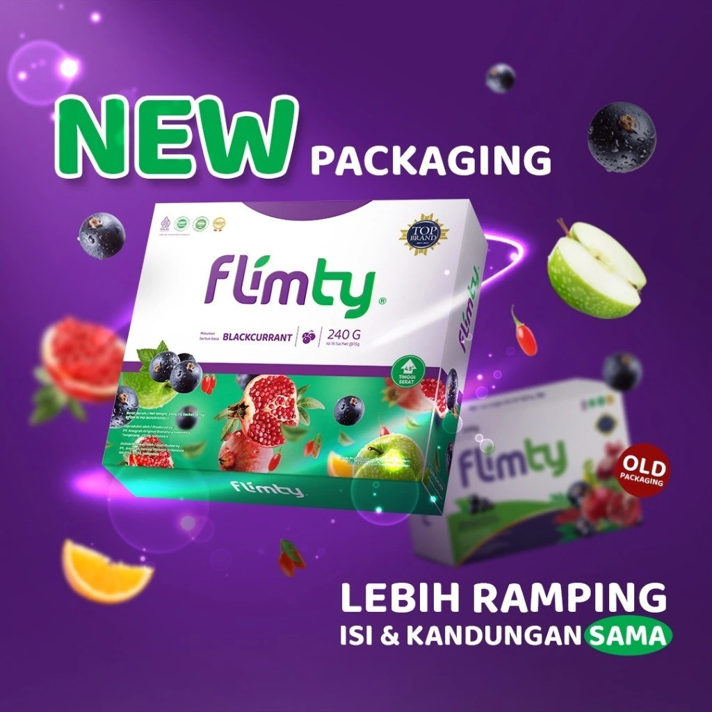 Jual Flimty Fiber Original 100% - 1 Box isi 16 Saset - Rasa Mangga ...