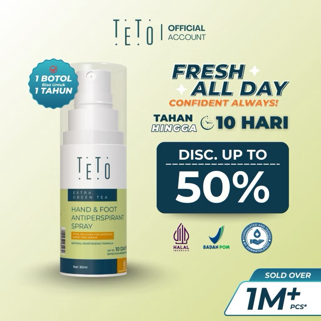 Jual Teto Hand & Foot Antiperspirant Spray 30ml | Shopee Indonesia