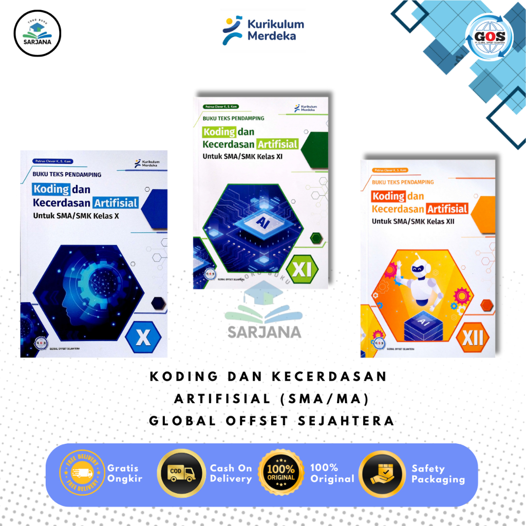 Jual Buku Siswa Pendamping KODING DAN KECERDASAN ARTIFISIAL, Kelas 10 ...