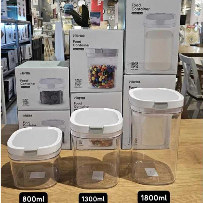 Jual INFORMA ARA Milky Container dengan sendok/Toples | Shopee Indonesia