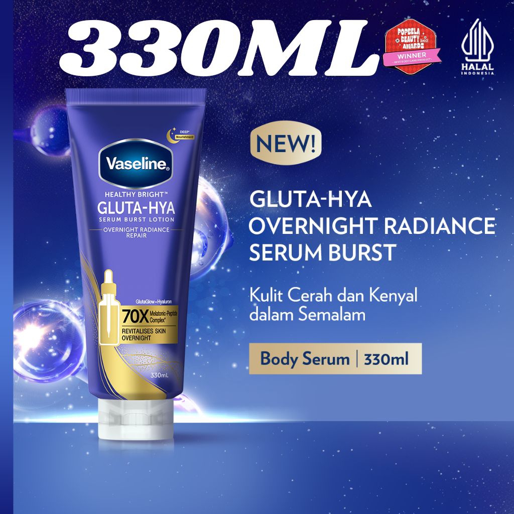 Jual VASELINE GLUTA HYA 330ML BODY SERUM, Kemasan Baru 70x