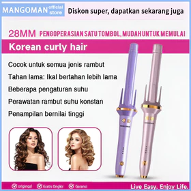 MANGO MAN Hair Curly Styler 28mm Catokan Curly Otomatis Ceramics Curly Catokan Keriting Keramik