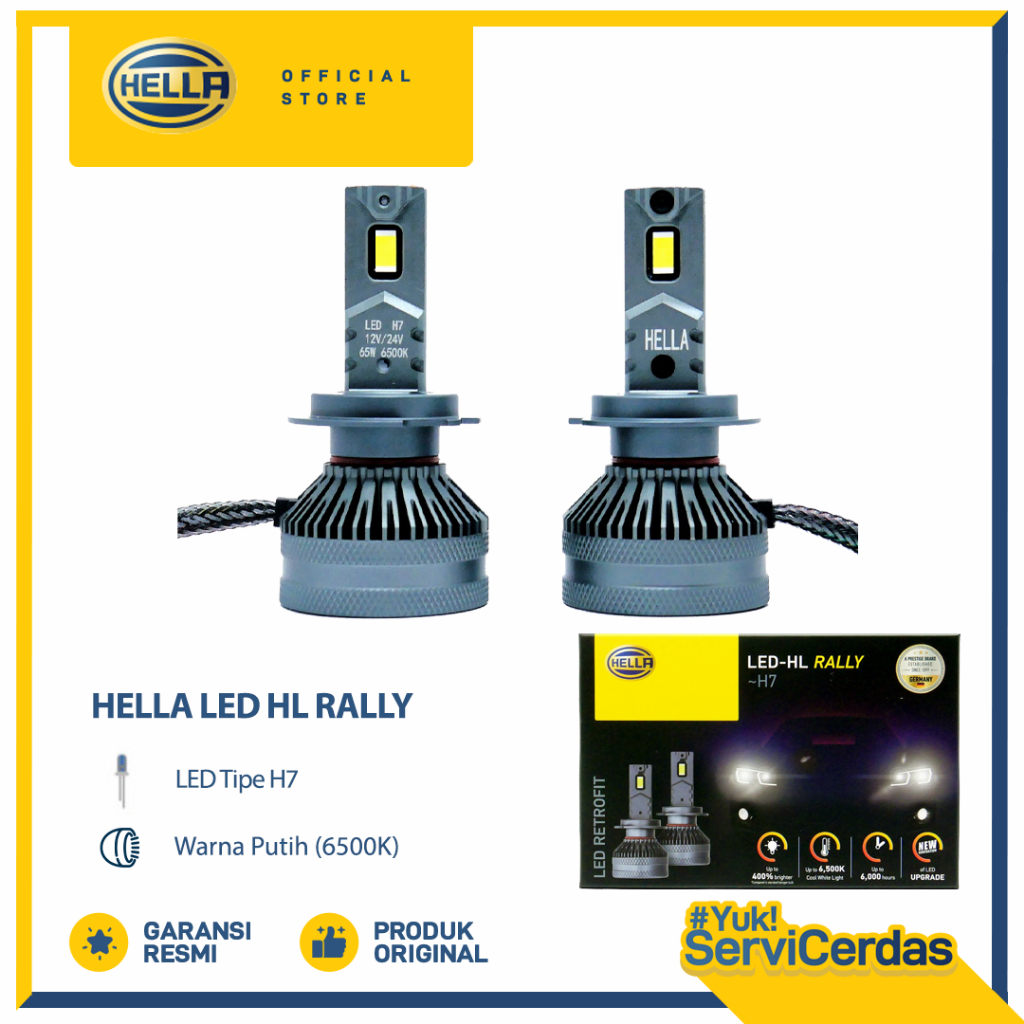 Jual Lampu Mobil HELLA LED HL RALLY H7 6500K - Bohlam Mobil | Shopee ...