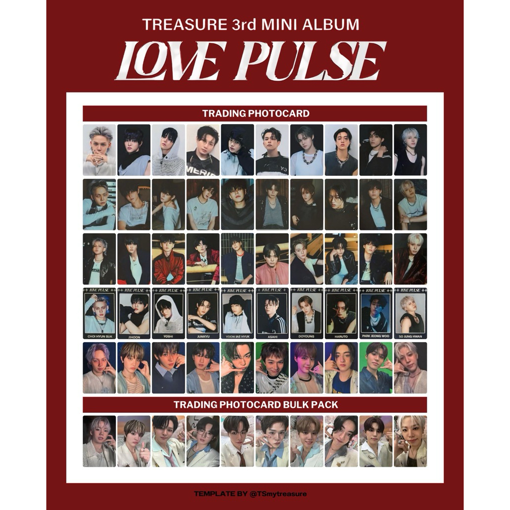 Jual Treasure Photocard Official PC aab TC Trading Card MD Love Pulse ...