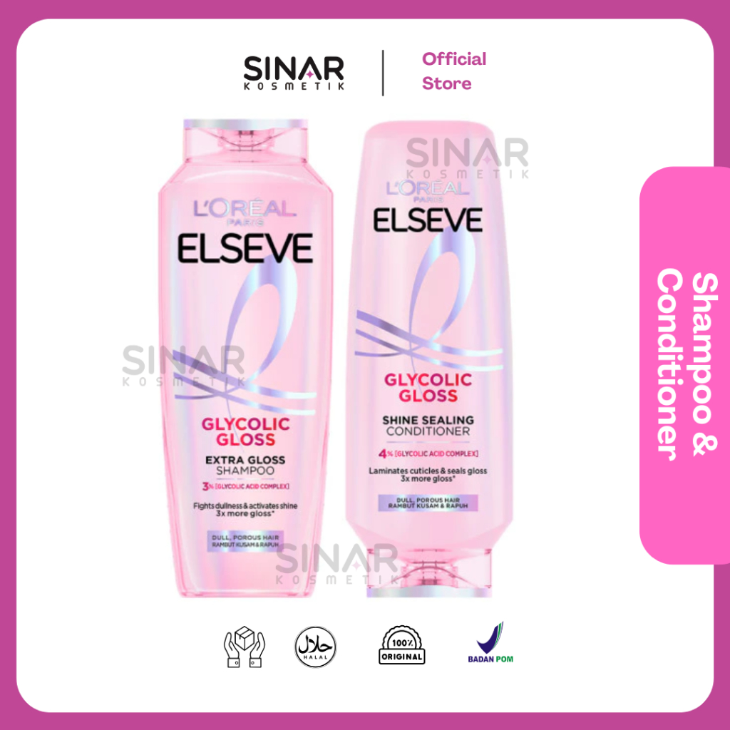 Jual L'Oreal Loreal Paris Elseve Glycolic Gloss 200ml - Shampoo ...