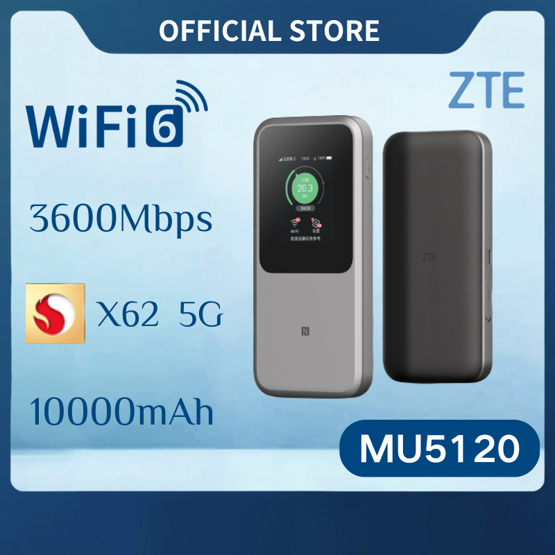 Jual ZTE U50 PRO (MU5120) 5G NR WIFI-6 AX3600 MIFI Mobile Router(with ...