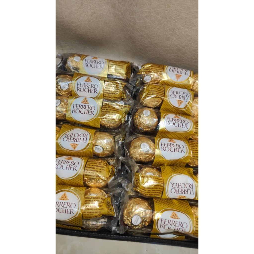 Jual Ferrari Rocher Premium Chocolate isi 3pcs | Coklat Ferrero Rocher ...