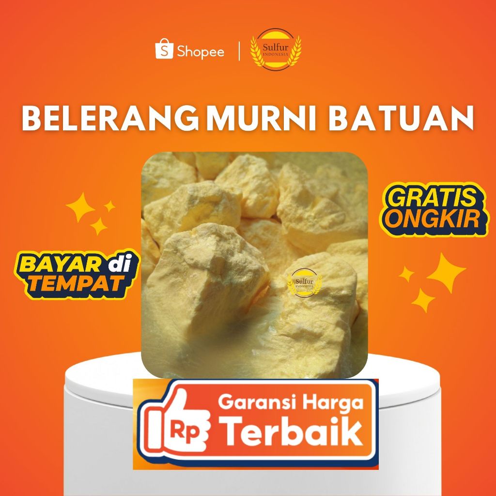 Jual BELERANG MURNI BATUAN / SULFUR BONGKAHAN/ BELERANG ASLI /BELERANG ...