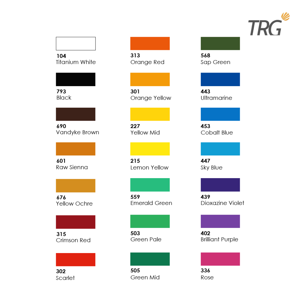 Jual TRG Acrylic Paint Basic Colour 30 ml ACC-30 - Cat Akrilik Kanvas ...