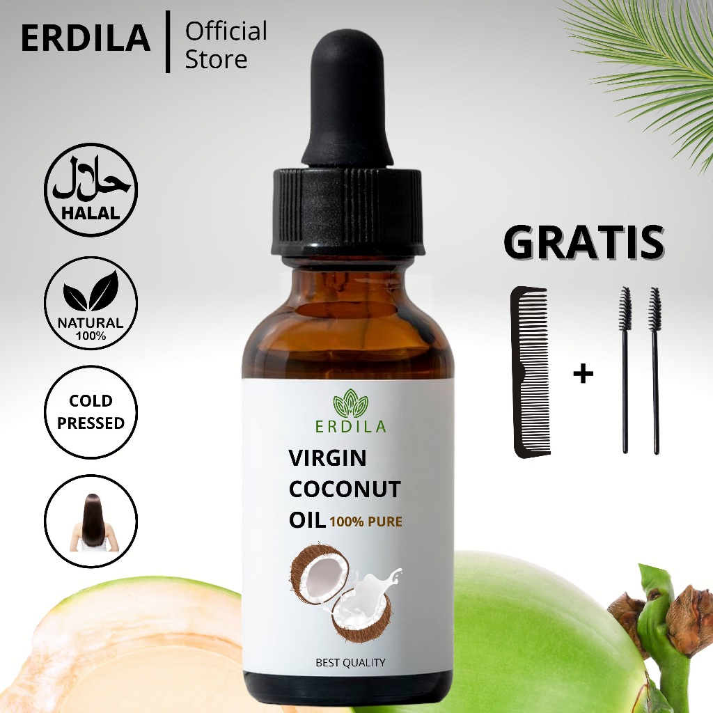 Jual Virgin Coconut Oil VCO Serum Melebatkan Rambut Vitamin Rambut PURE ...