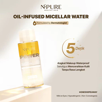 Npure Micellar Oil Infused Hydrate Acne Power Clear Micellar Water 300ml Untuk Semua Jenis Kulit
