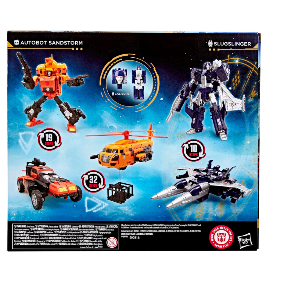 Transformers Age of the Primes Wreck 'n Doom 2 Pack Sandstorm Slugslinger – Kapow Toys