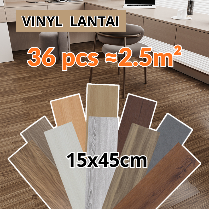 Jual [COD]Vinyl Lantai Stiker Kayu Anti Air 36 Pcs PromoLantai Vinyl ...