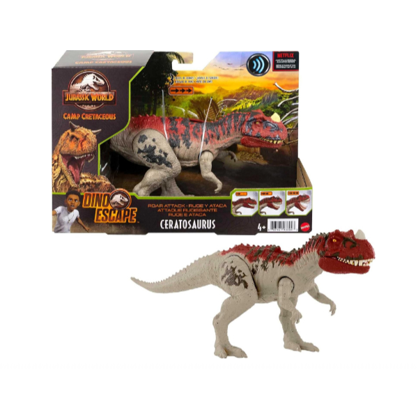 Camp Cretaceous is also getting a new Wild Roar Ceratosaurus with a rather unique colour scheme. What do you think of this one
