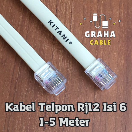 Jual Kabel Telepon/Telpon RJ12 isi 6 | Shopee Indonesia