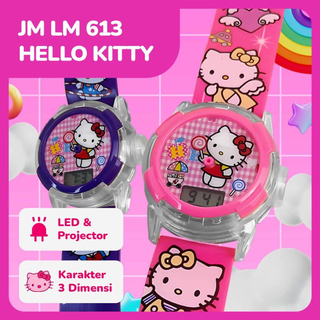 Jual Jam Tangan Anak Perempuan Hello Kitty Laser Melodi JM613 | Shopee ...