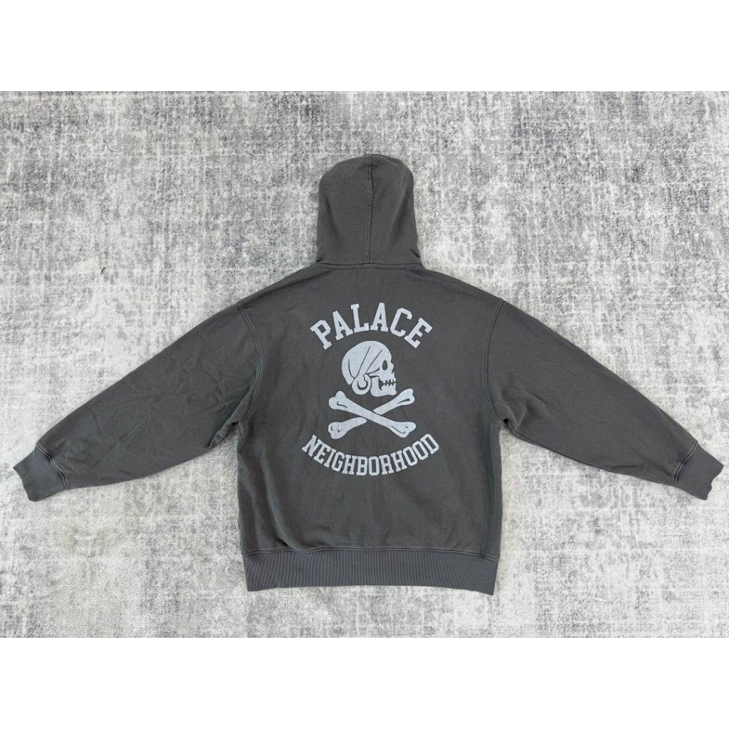 Jual Palace x NEIGHBORHOOD Skull Zip Hoodie - charcoal (FW25
