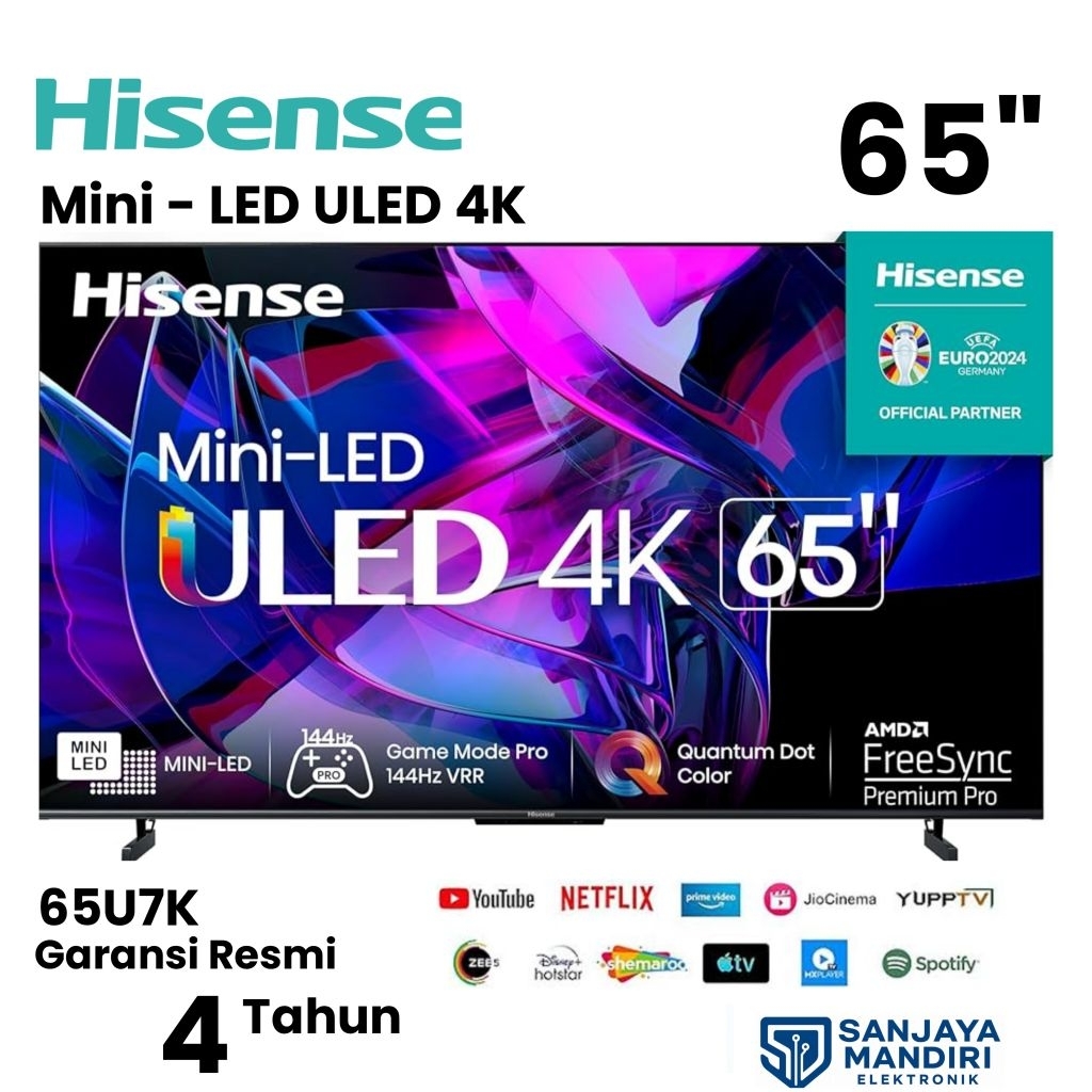 Jual LIMITED EDITION! Hisense 65U7K 65 inch 4K Mini-LED ULED 144Hz MEMC ...