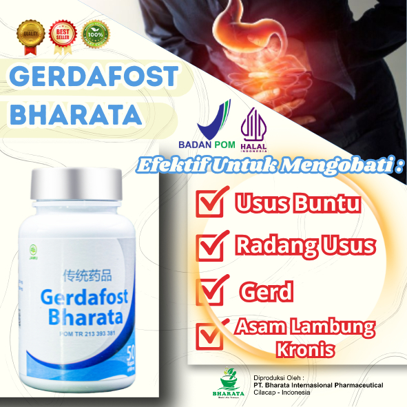 Obat Usus Buntu 100%  Radang Usus Obat Gerd Asam Lambung Kronis Gerdafost Bharata 100%