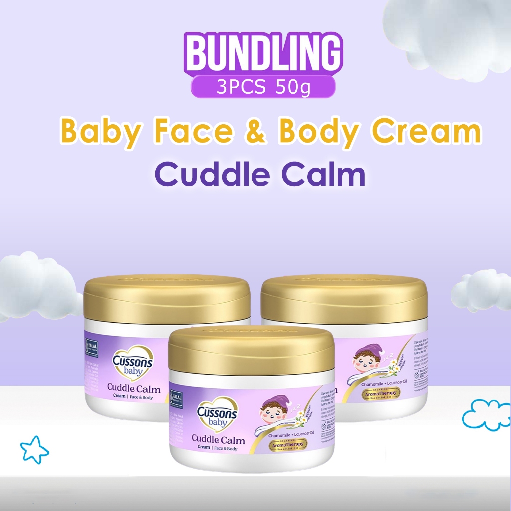 Jual Bundling 3PCS Cussons Baby Cuddle Calm Cream 50g x3 Pcs – Krim ...