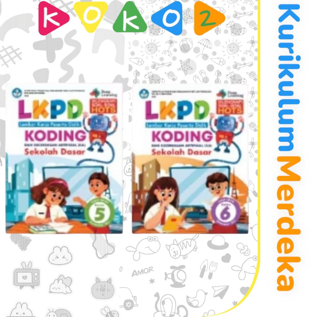Jual BUKU SOAL LKPD KODING SD KELAS 5,6 KURIKULUM TERBARU TUNAS NUSA ...