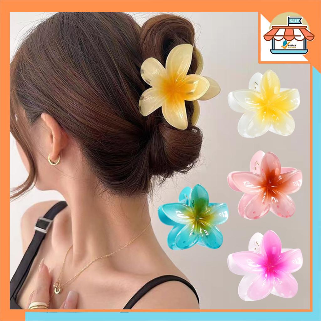 Jual RSB JR519 Jepitan Rambut Cantik Model Bunga Kamboja Hair Clip ...