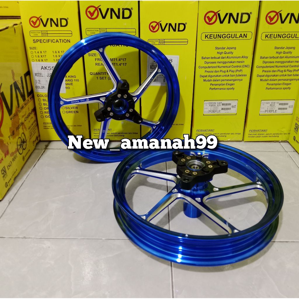 Jual VELG VND AK55 R14-17 UK 185/215X17 FOR NMAX NEW NAMX OLD VND VELG ...