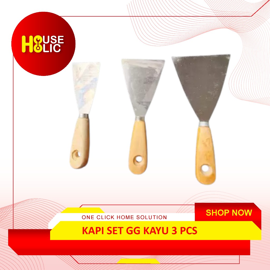 Jual Kapi GG Kayu 3 Pcs / Scraper Plamir Dinding & Kayu | Shopee Indonesia