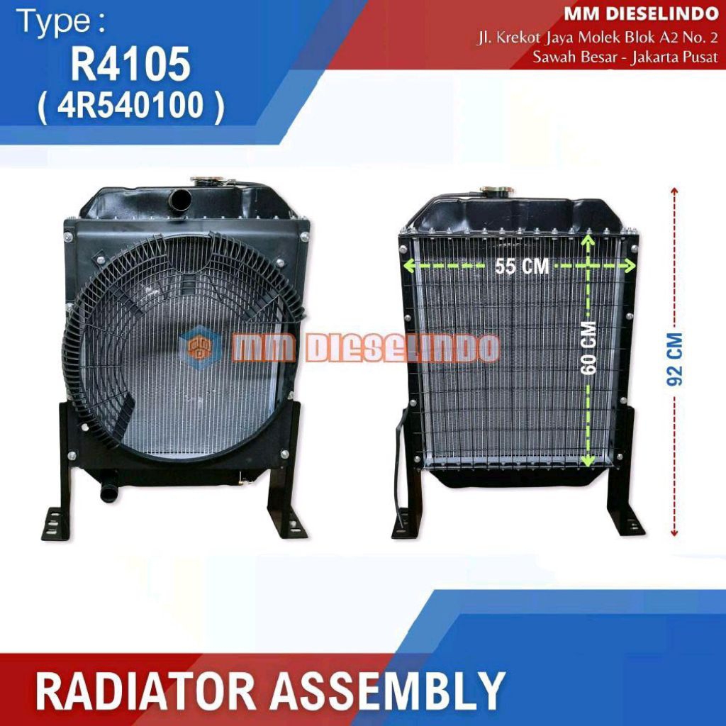 Jual Radiator Assembly Diesel Engine R4105 LR4105 Genset Weichai R4105D ...