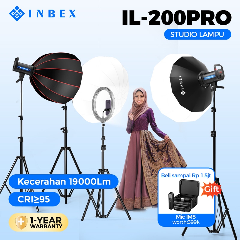 Jual PRO INBEX IL-200PRO COB Live Fill Light Lampu Studio COB 200W ...